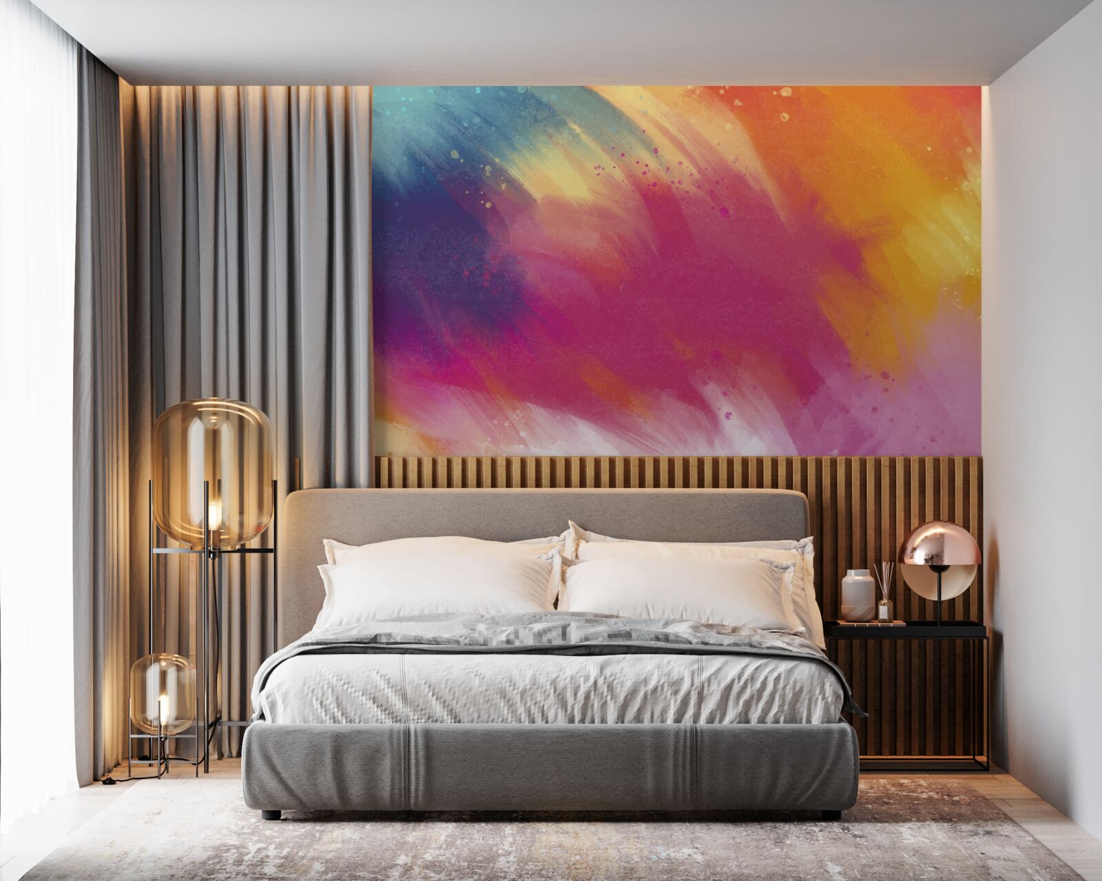 Fototapeta tęcza w kosmosie