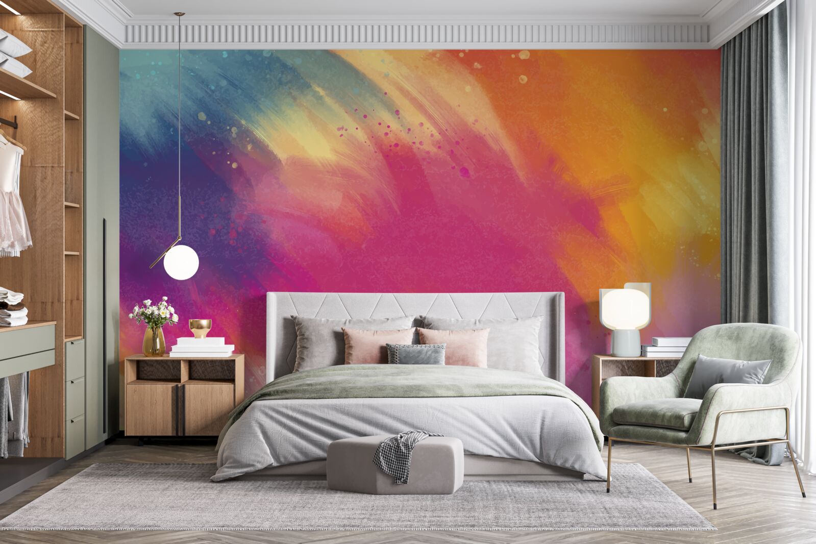 Fototapeta tęcza w kosmosie