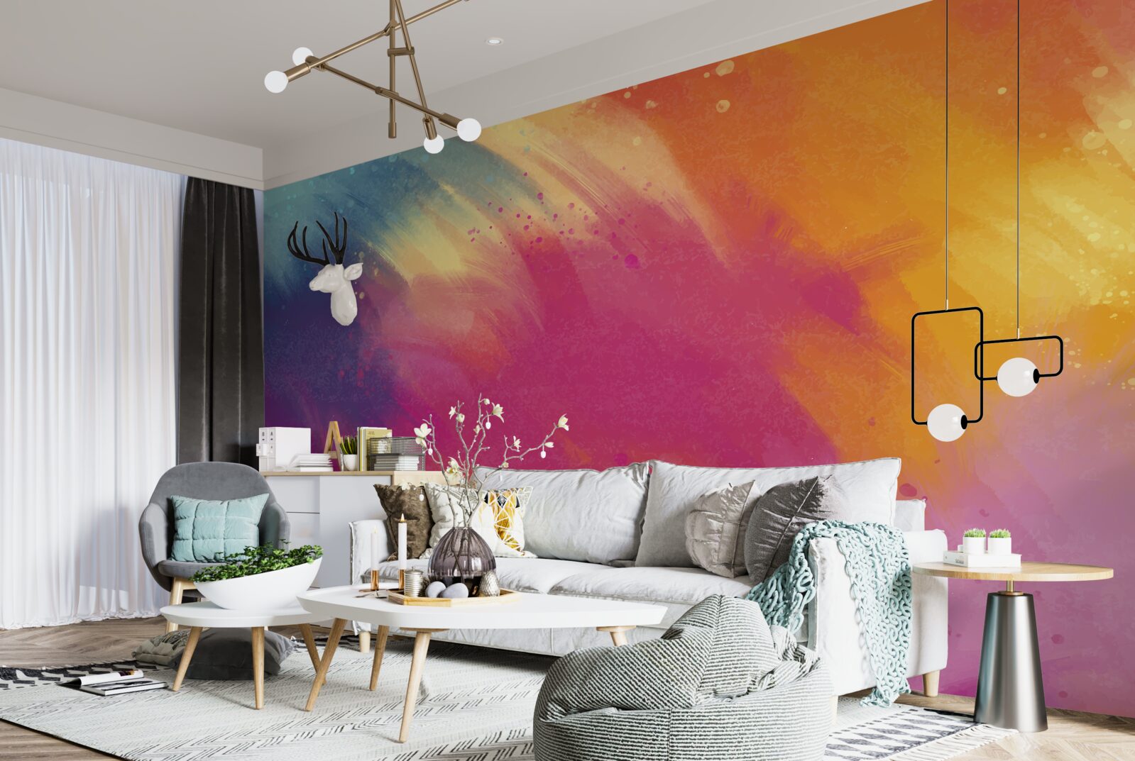 Fototapeta tęcza w kosmosie