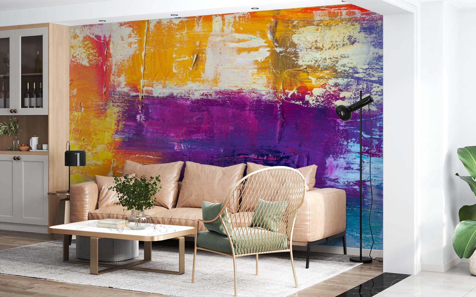 Fototapeta domek o zachodzie słońca nad stawem