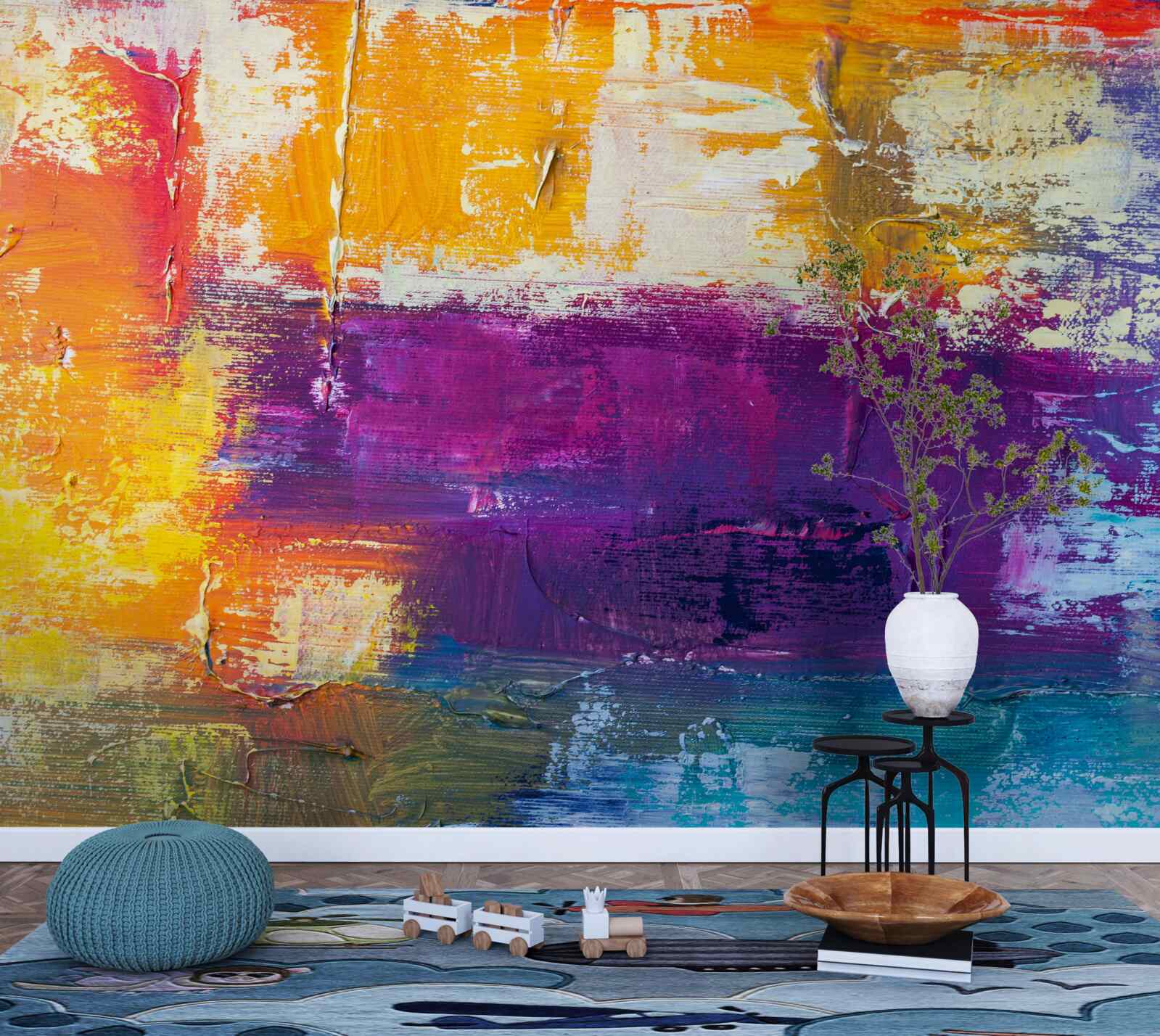 Fototapeta domek o zachodzie słońca nad stawem