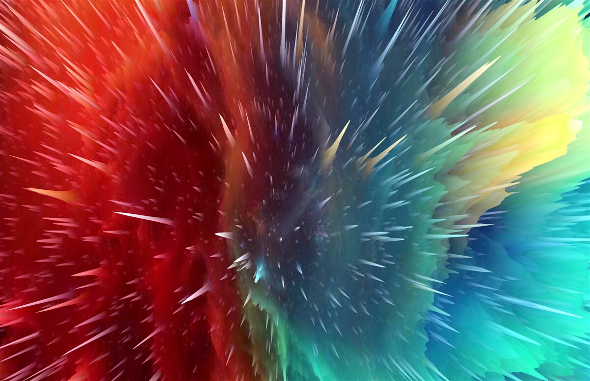 Fototapeta plamy czerwieni i błękitu