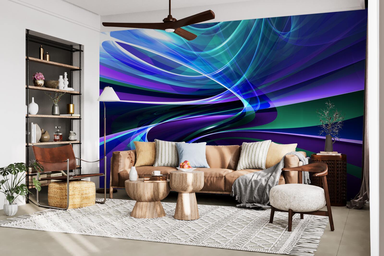 Fototapeta abstrakcyjne akcenty zorzy polarnej