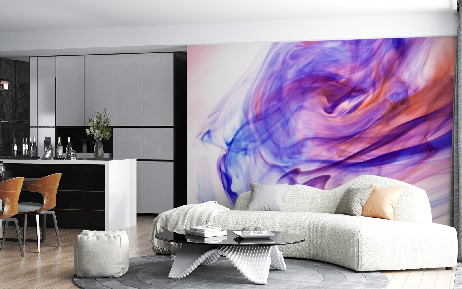 Fototapeta jasne fioletowe plamy