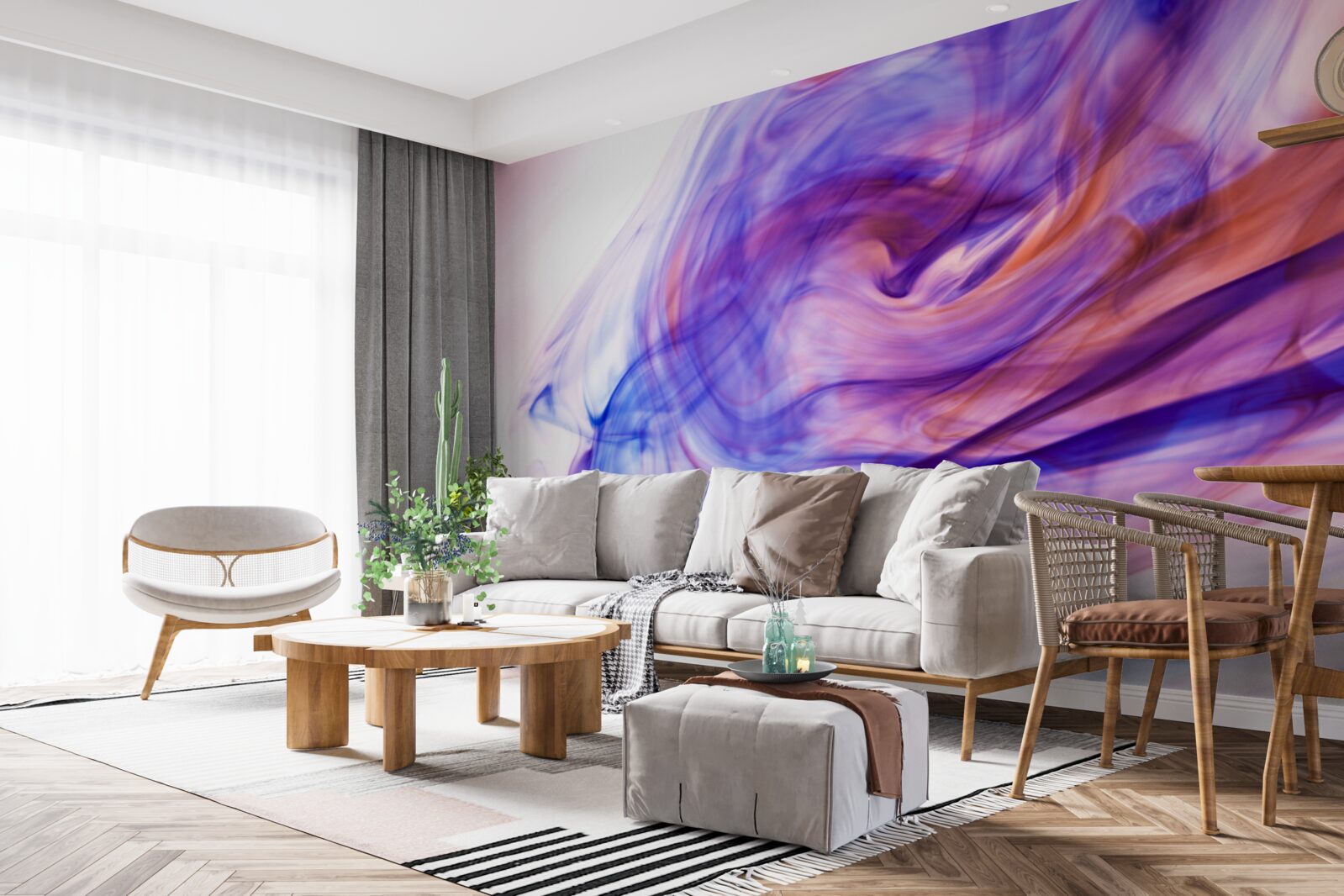 Fototapeta jasne fioletowe plamy