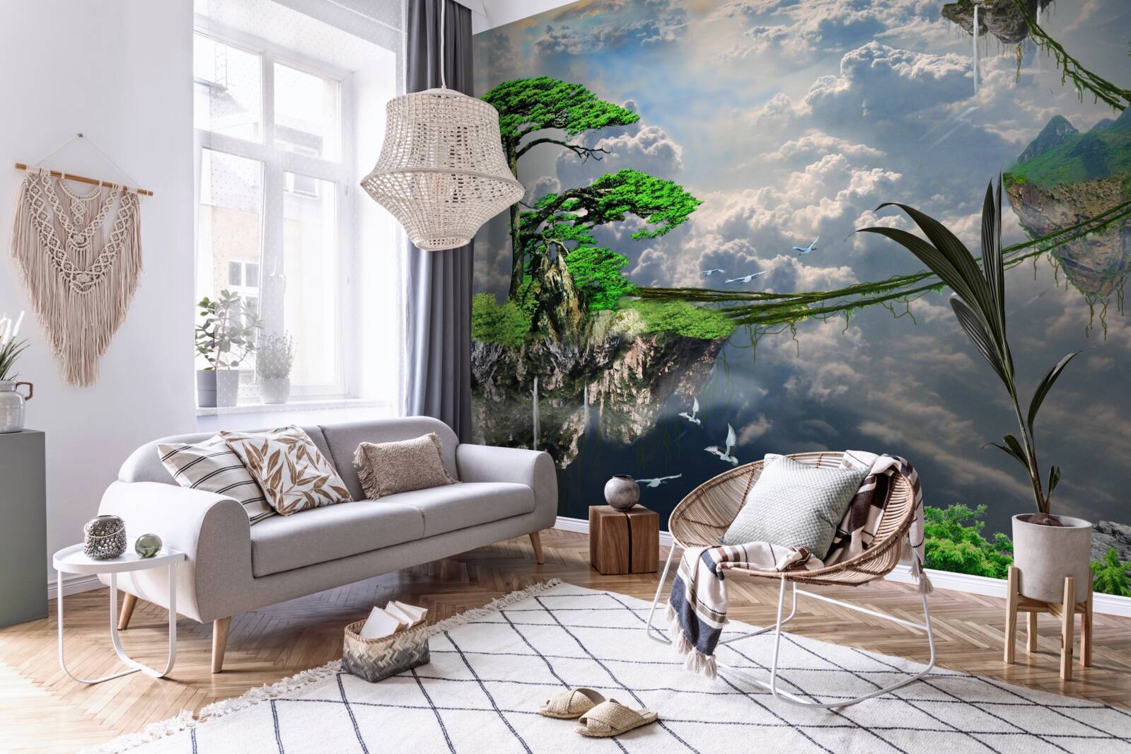 Fototapeta wyspy unoszące się na niebie