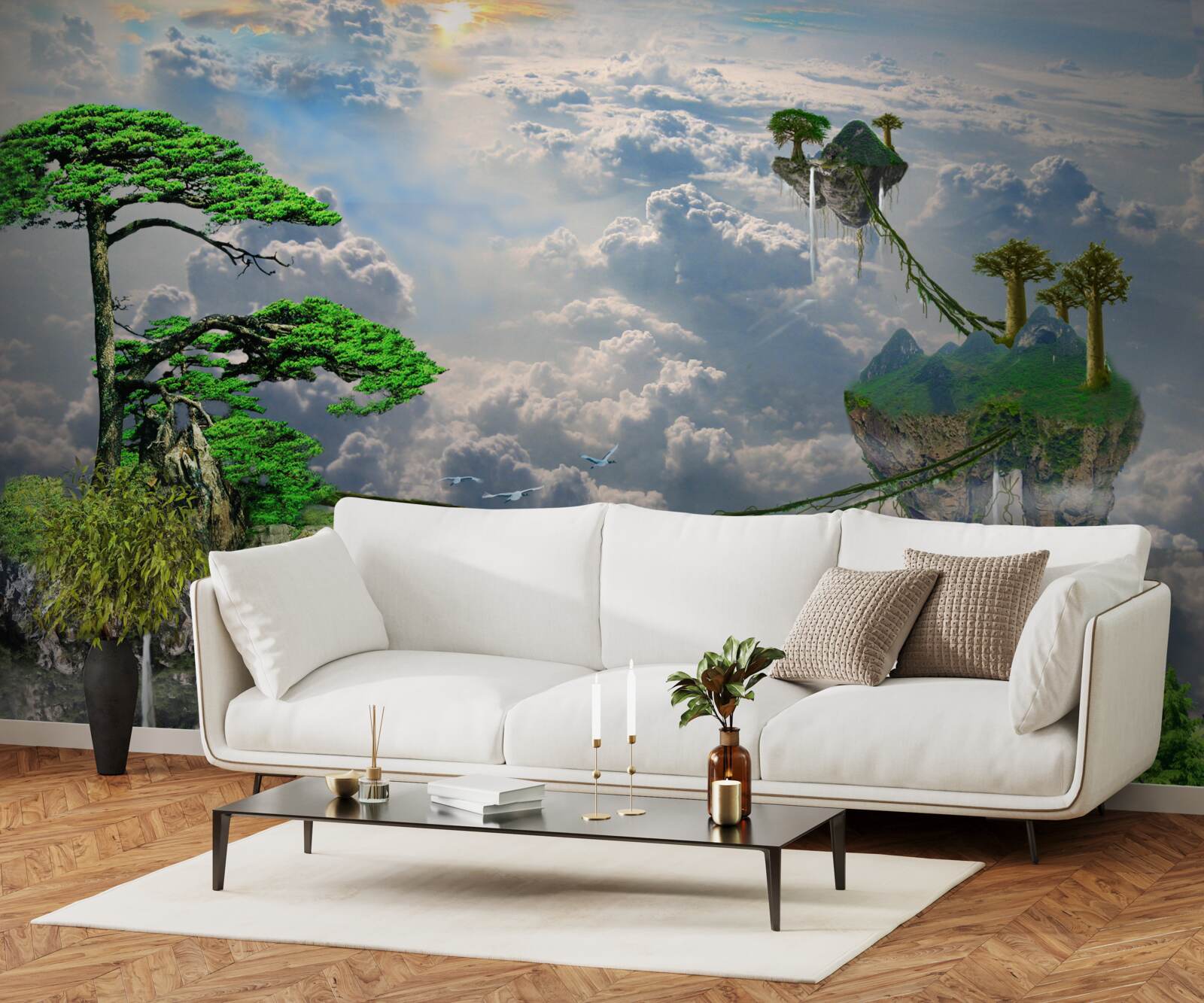 Fototapeta wyspy unoszące się na niebie