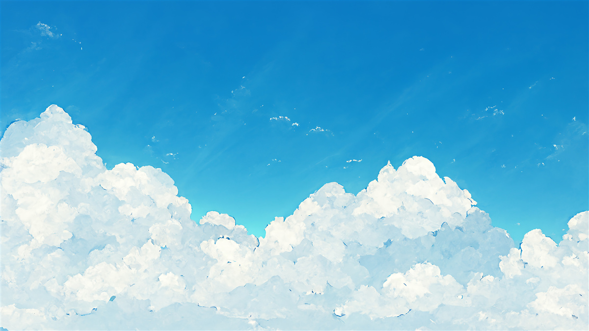 Fototapeta błękitne niebo i śnieżnobiałe chmury