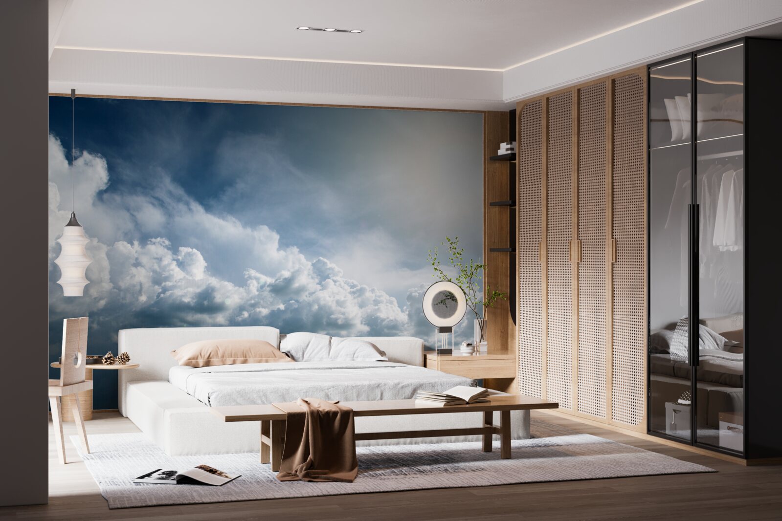 Fototapeta intensywne światło wśród burzliwych chmur