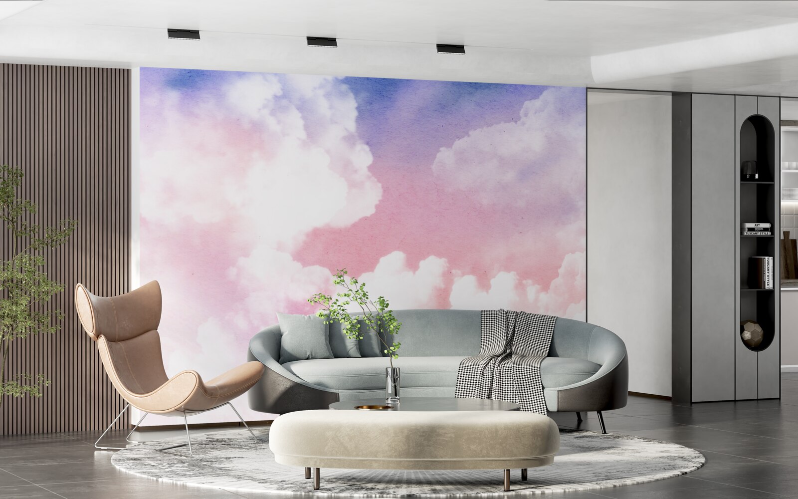 Fototapeta różowe chmury zachodu słońca