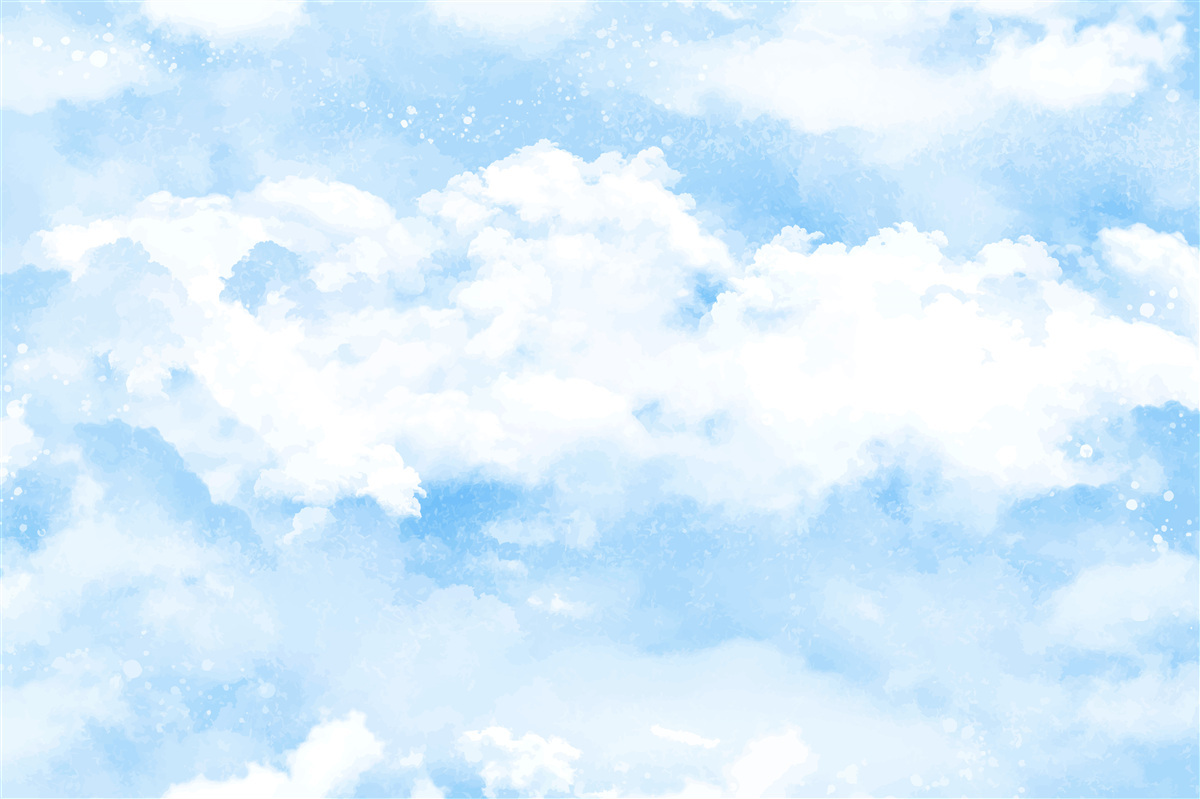 Fototapeta „błękitne niebo zwiastuje nadchodzący deszcz”