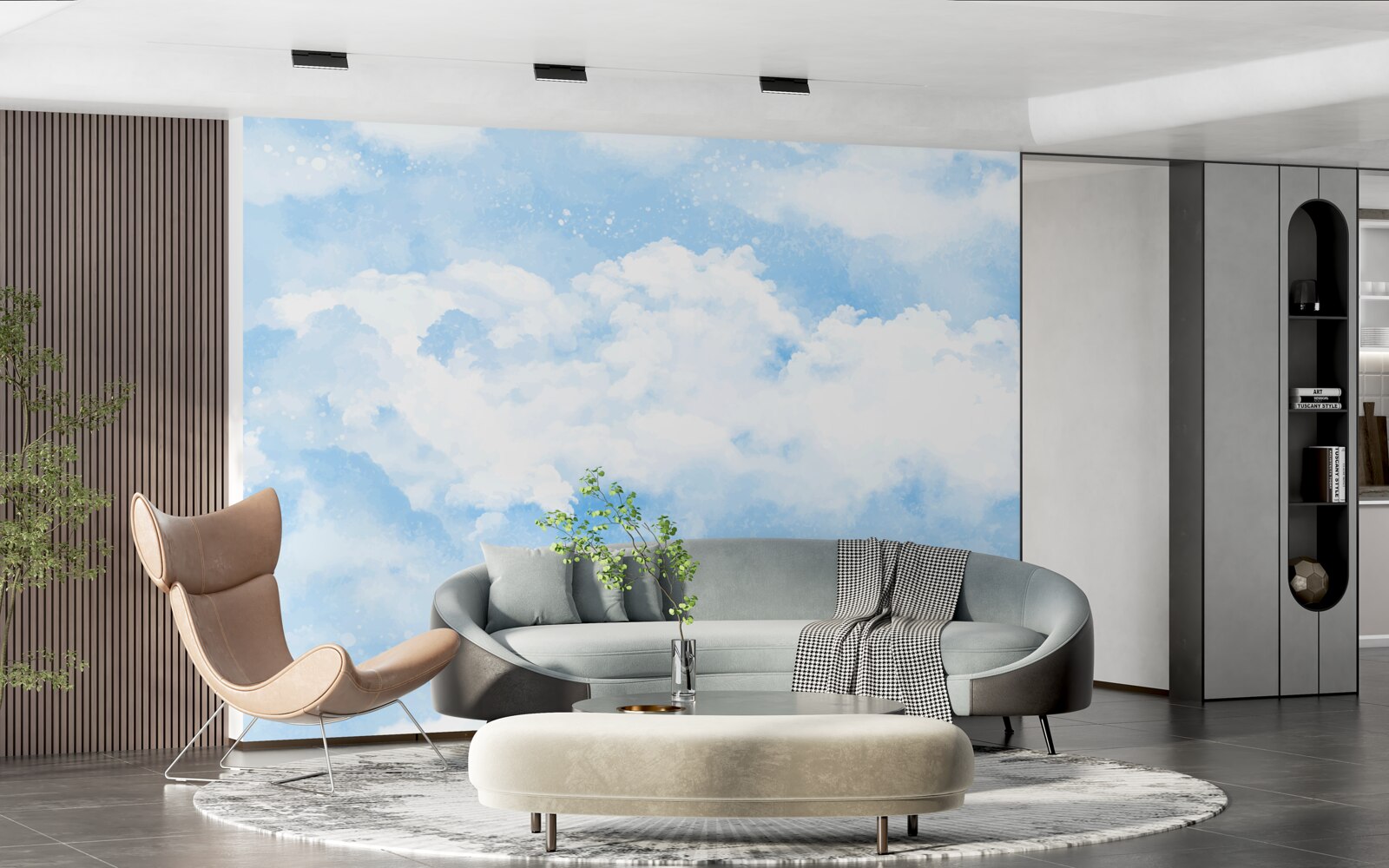 Fototapeta „błękitne niebo zwiastuje nadchodzący deszcz”