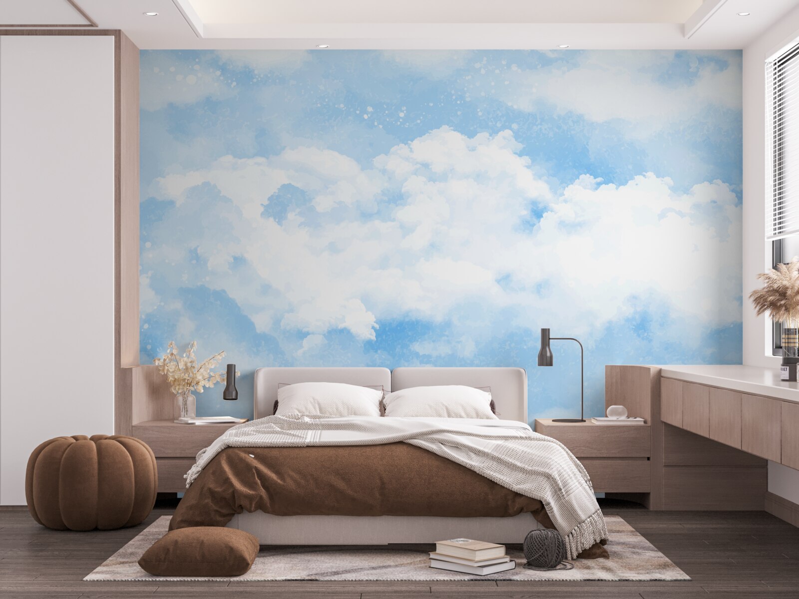 Fototapeta „błękitne niebo zwiastuje nadchodzący deszcz”