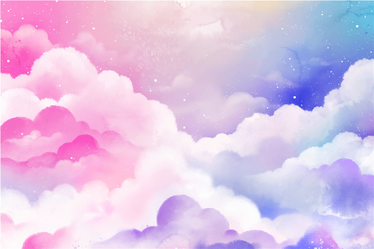 Fototapeta niebo jest jasnoróżowe i niebieskie w abstrakcyjnym stylu