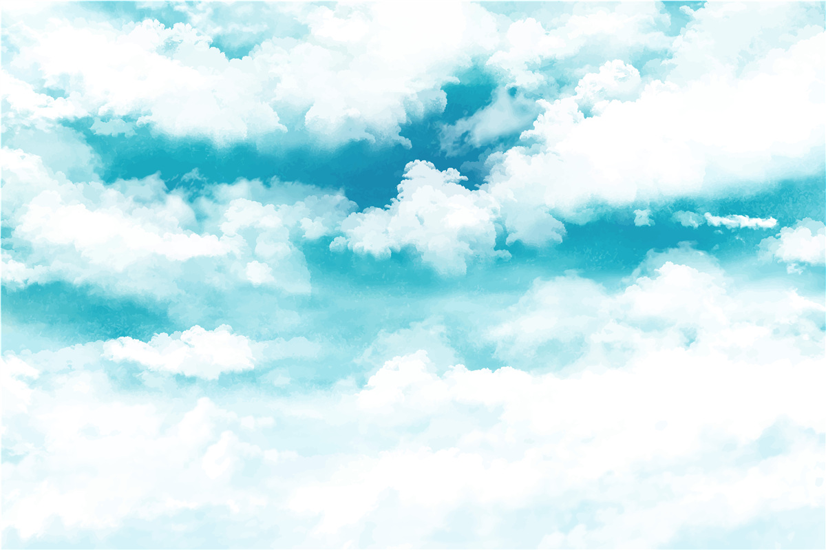 Fototapeta w ciągu dnia niebo jest niebiesko-białe