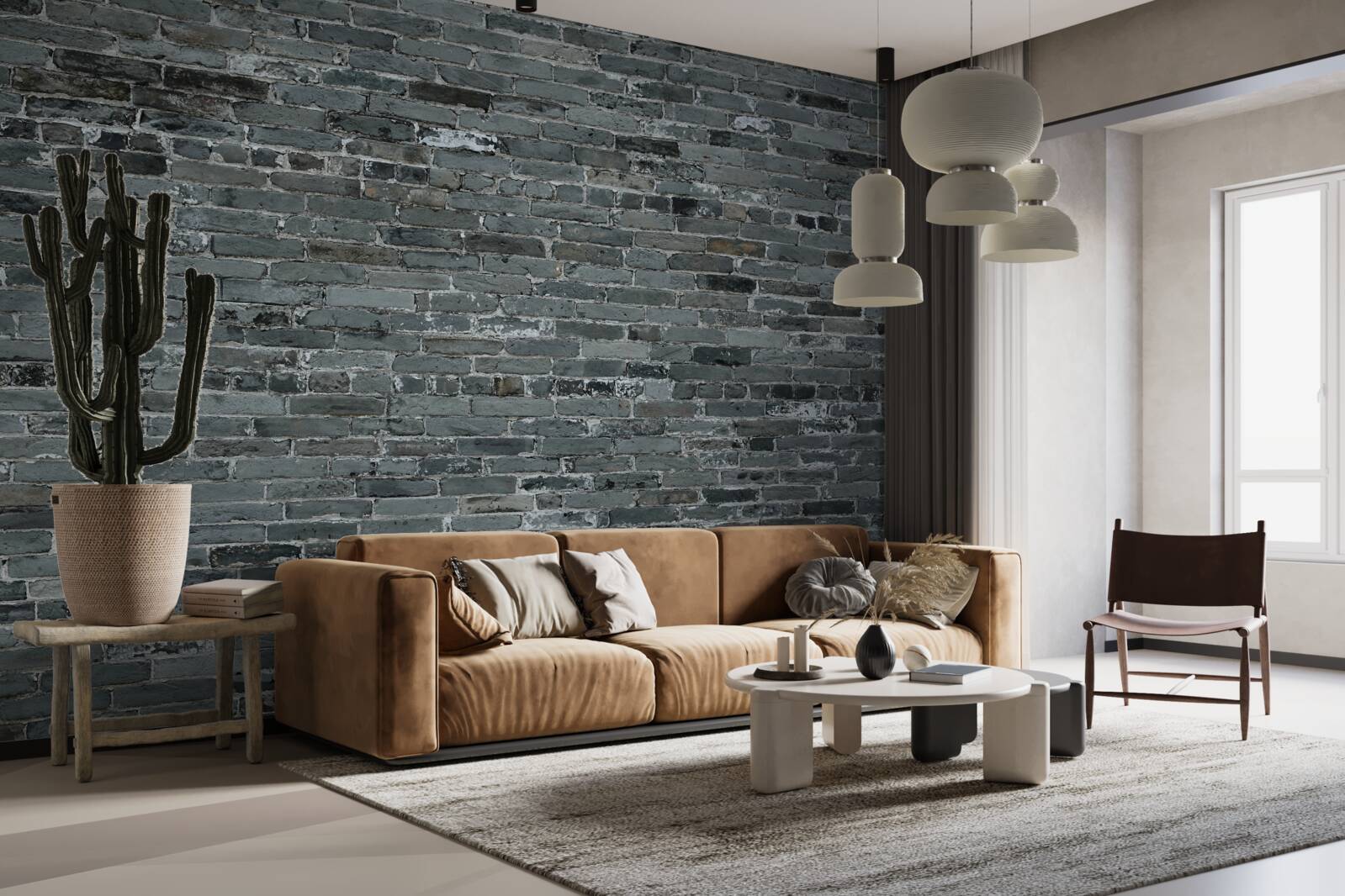 Fototapeta Ściana wykonana z cegły ma ciemnoszary odcień