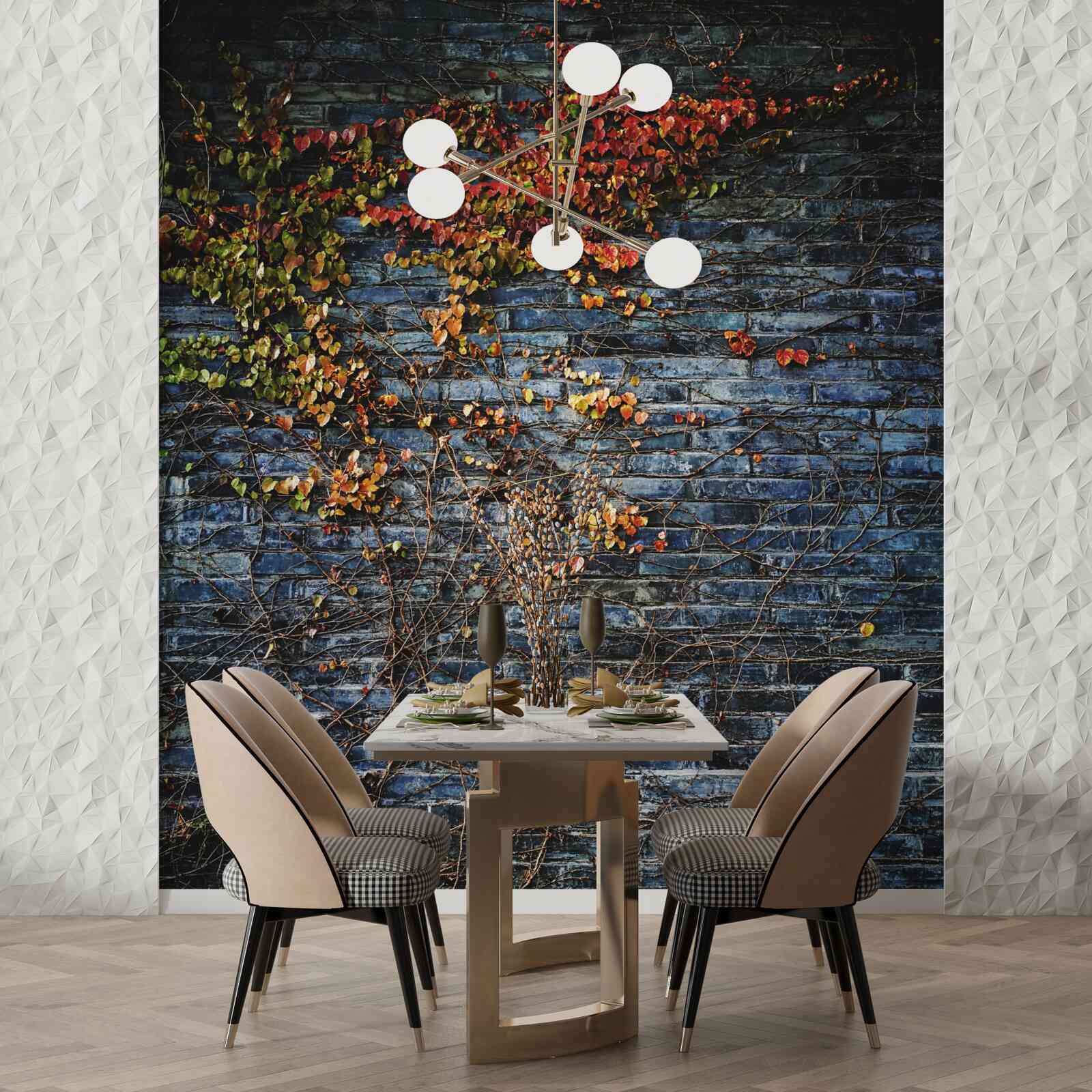 Fototapeta bluszcz schodzący po ceglanym murze