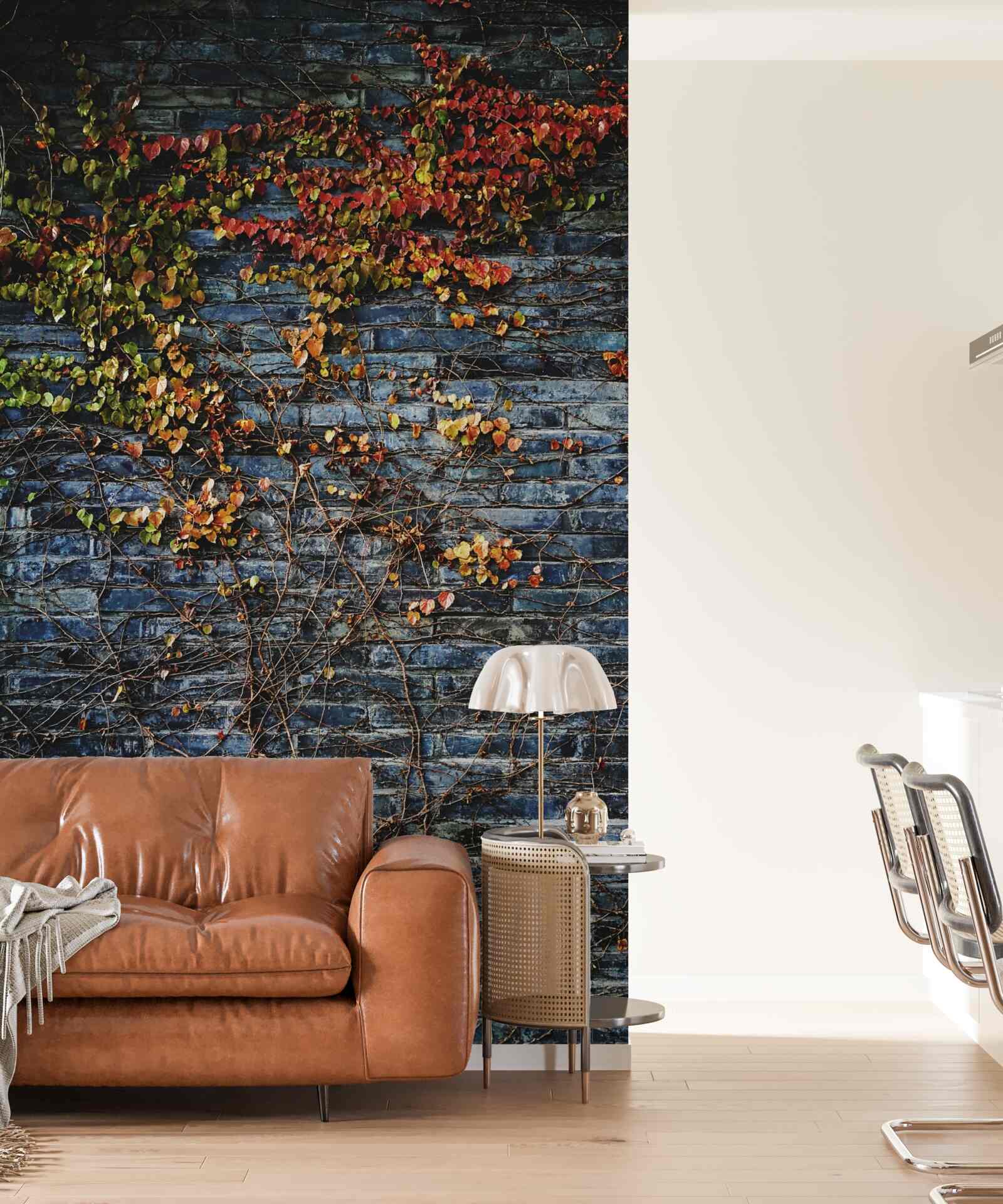 Fototapeta bluszcz schodzący po ceglanym murze