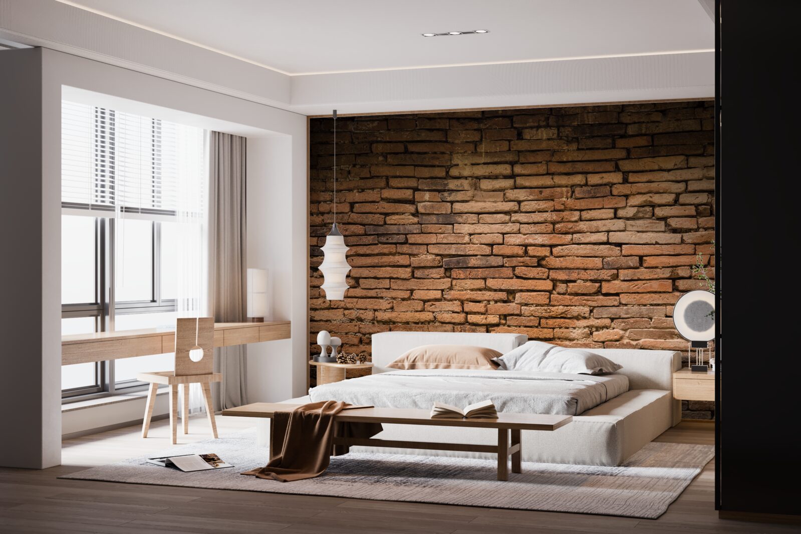 Fototapeta Ściana z cegieł, która się wygina