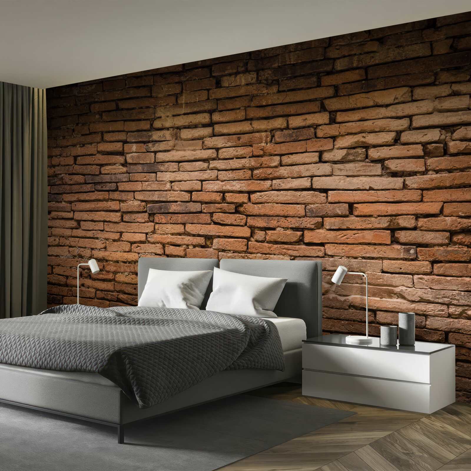 Fototapeta Ściana z cegieł, która się wygina