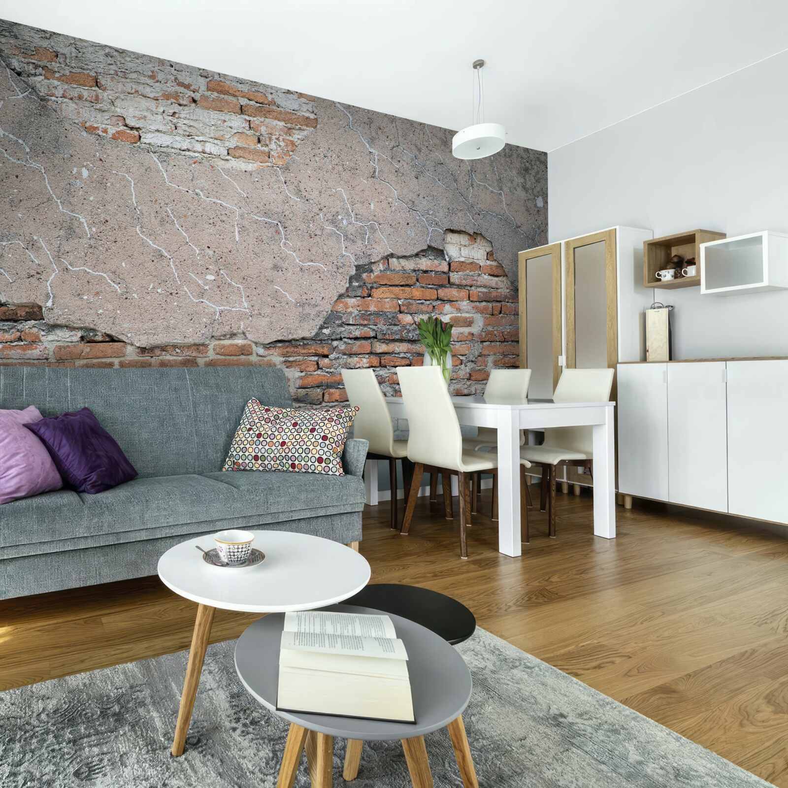 Fototapeta Ściana z cegieł, która się zawala