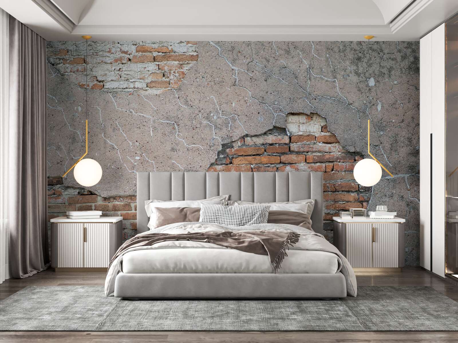 Fototapeta Ściana z cegieł, która się zawala