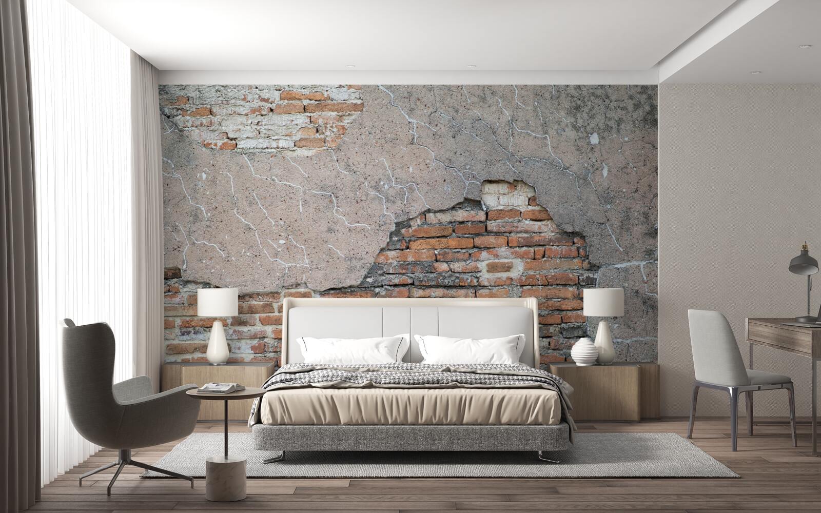 Fototapeta Ściana z cegieł, która się zawala