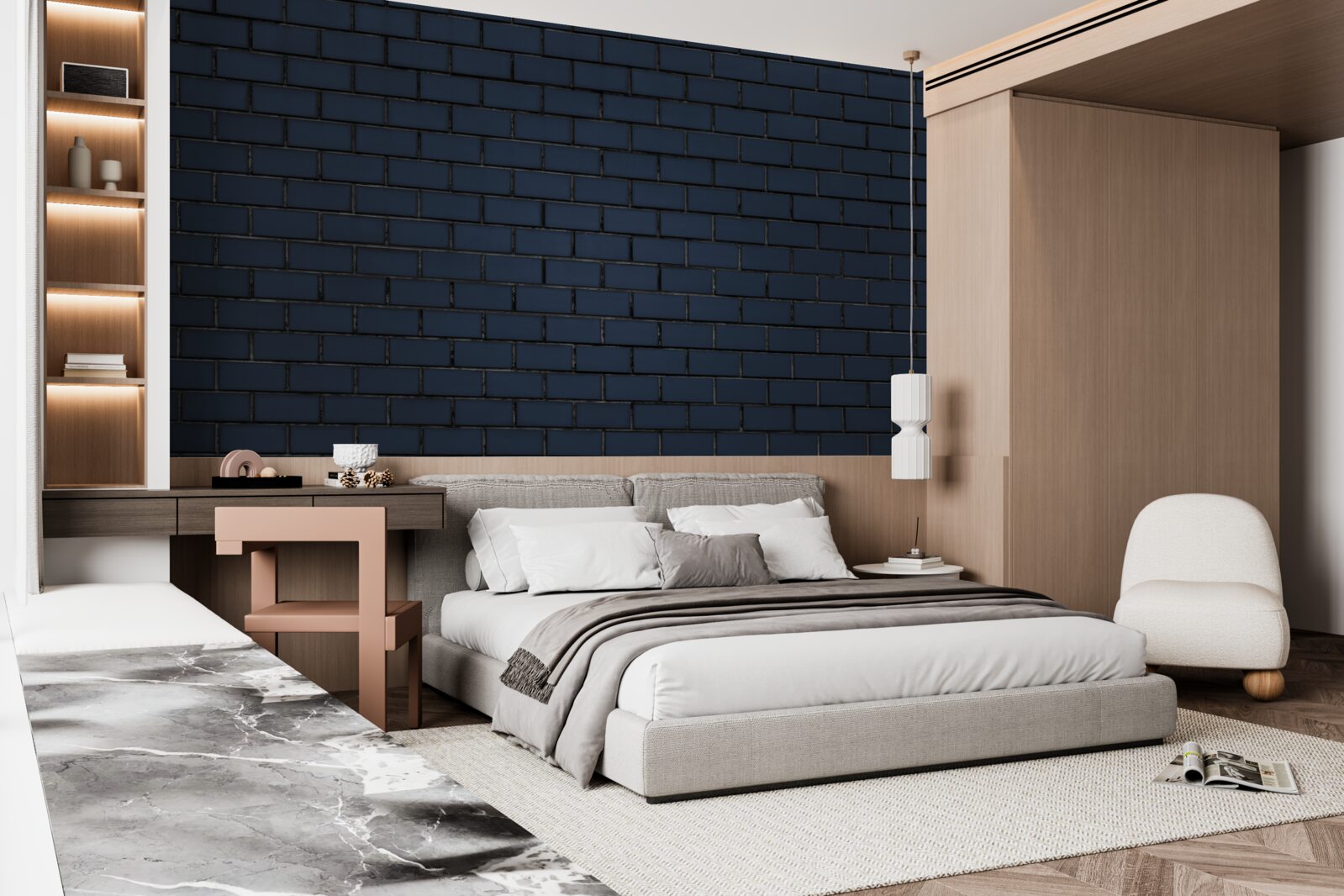 Fototapeta całkowicie ciemna ceglana ściana