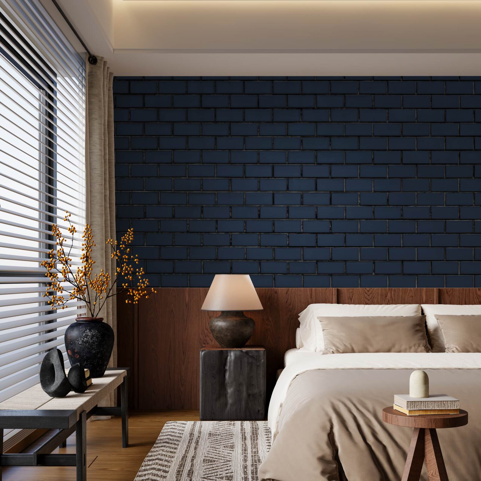 Fototapeta całkowicie ciemna ceglana ściana