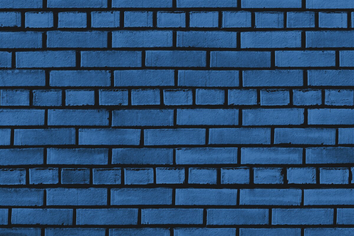 Fototapeta Ściana wykonana jest z ciemnoniebieskiej cegły