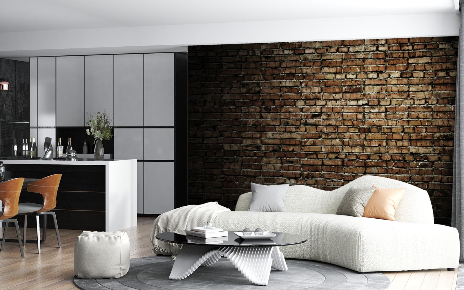 Fototapeta ciemny mur z cegły