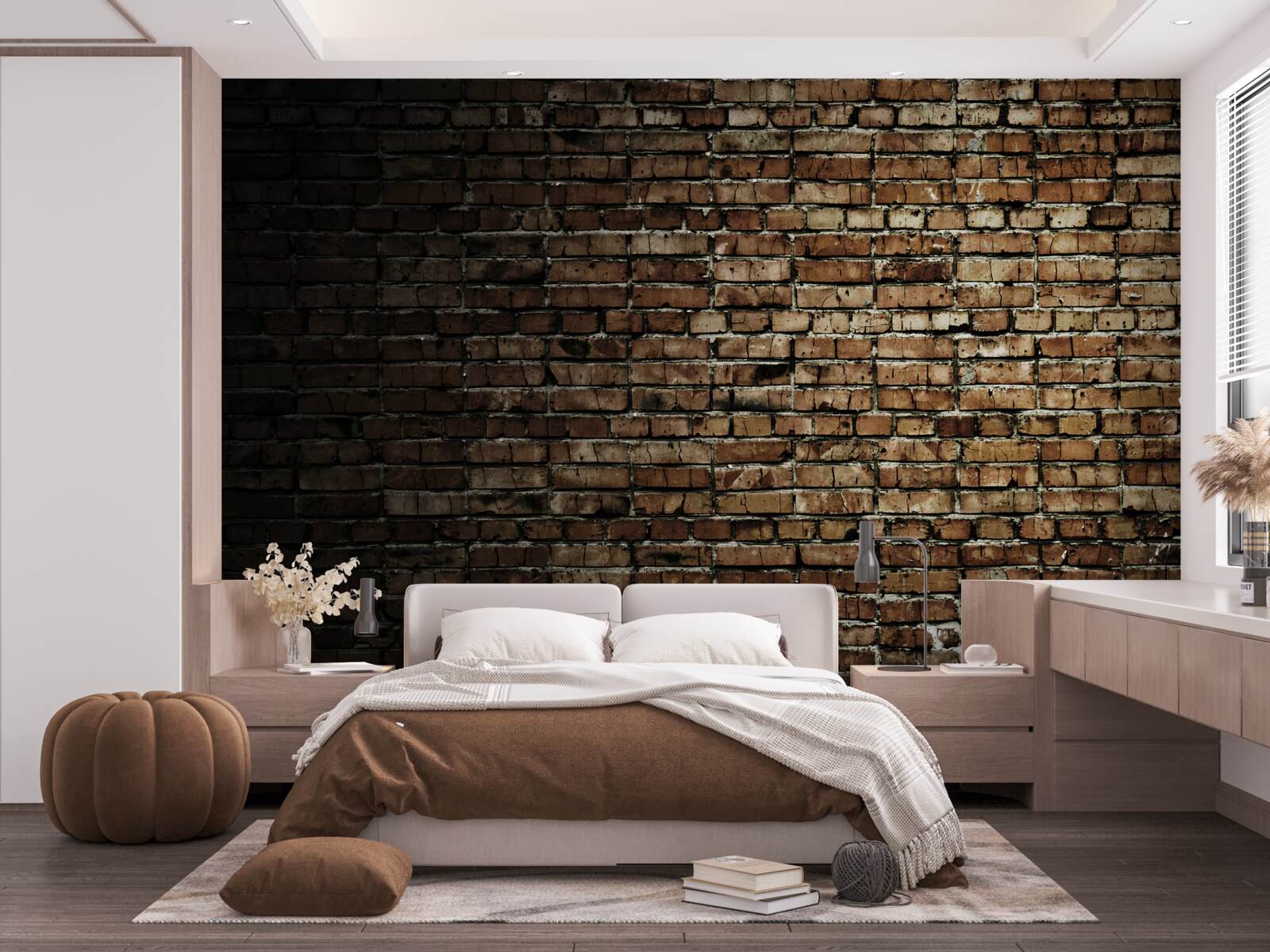 Fototapeta ciemny mur z cegły