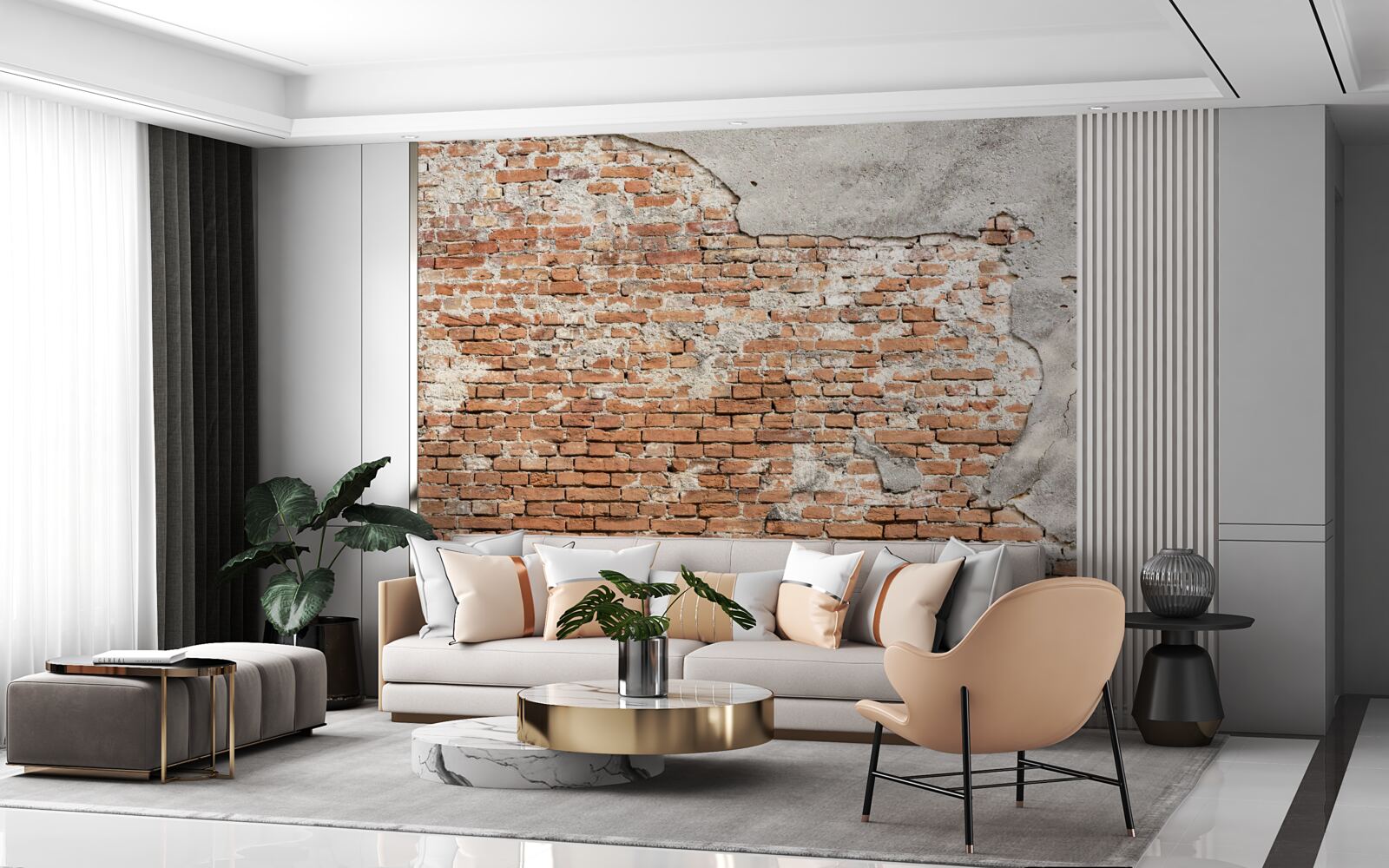 Fototapeta część starożytnej ceglanej bariery