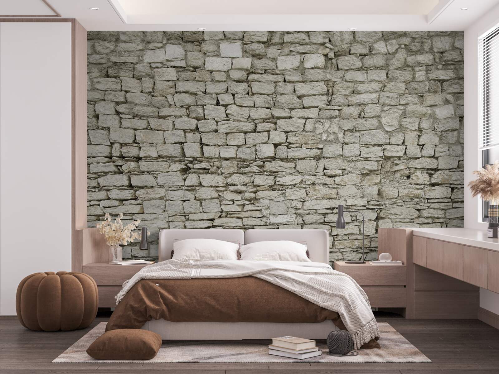 Fototapeta rozproszone układanie kamiennej ściany