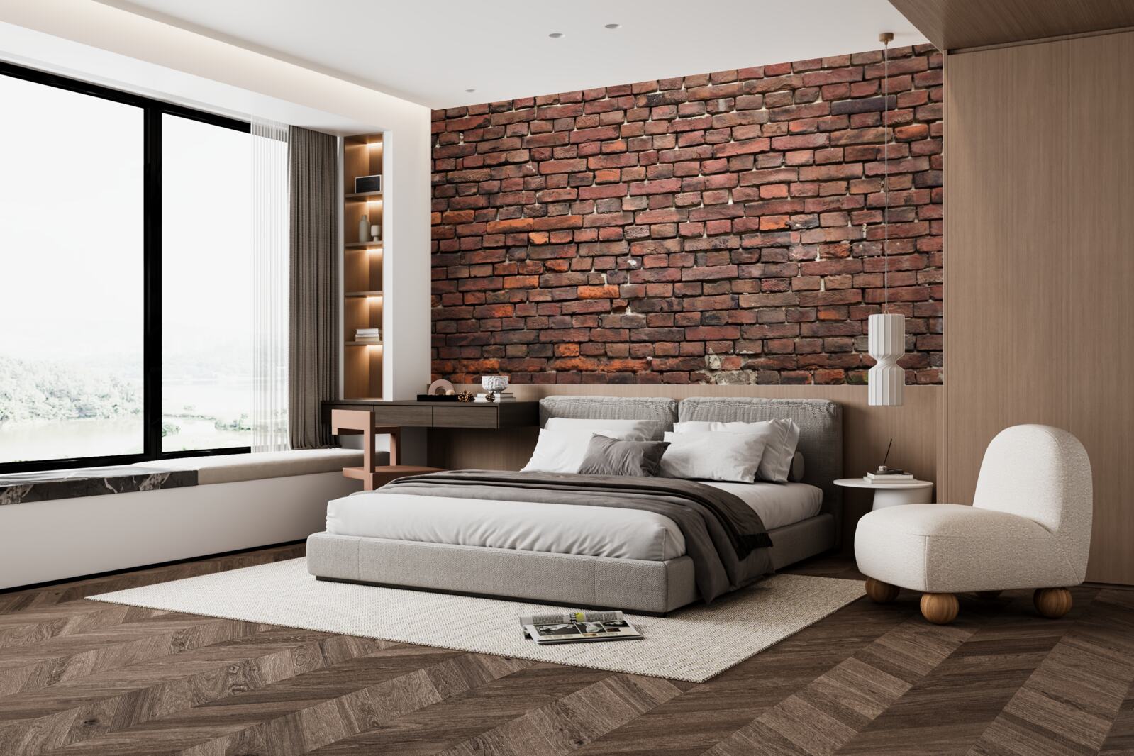 Fototapeta ciemny mur z cegły, starszy niż lata