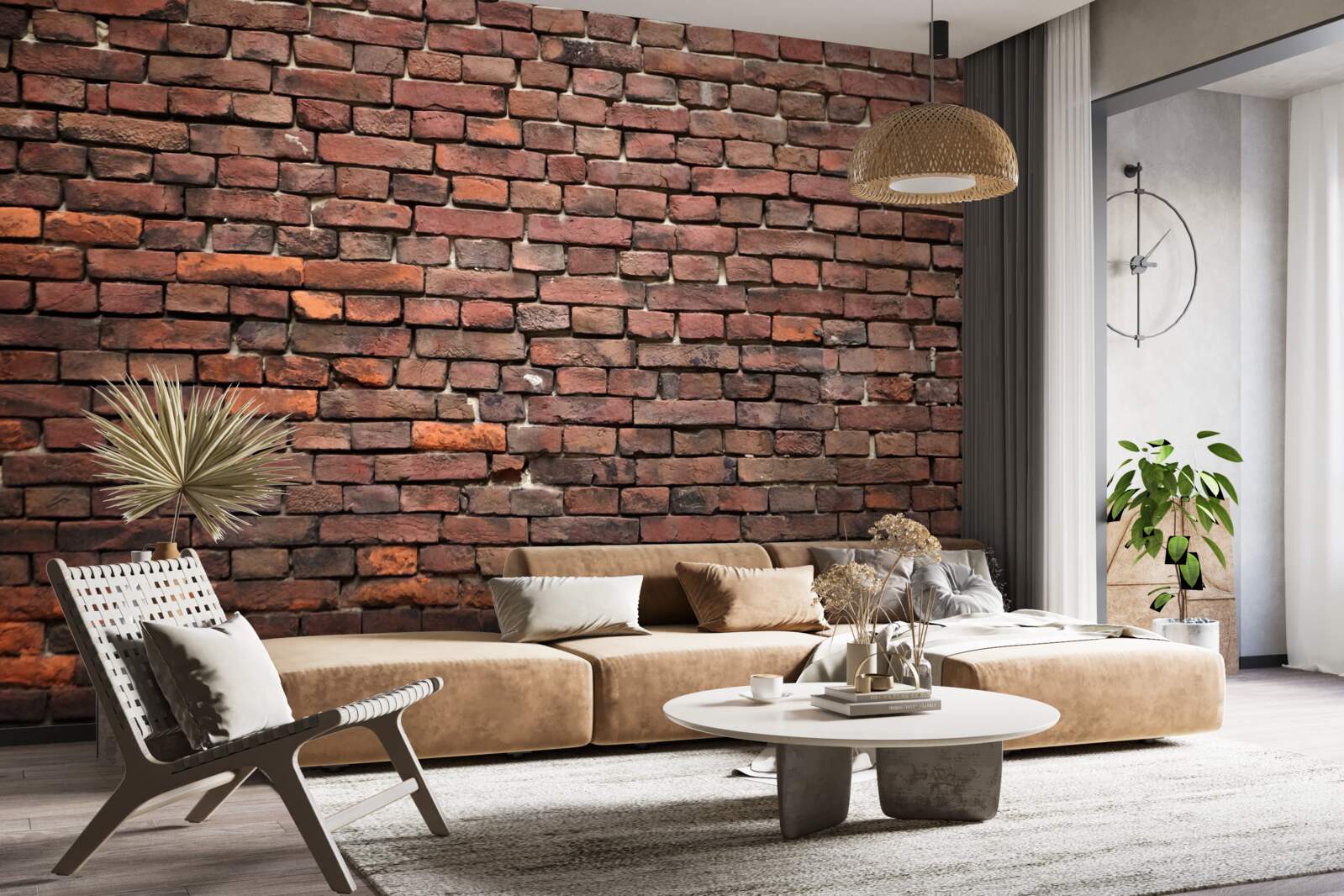 Fototapeta ciemny mur z cegły, starszy niż lata