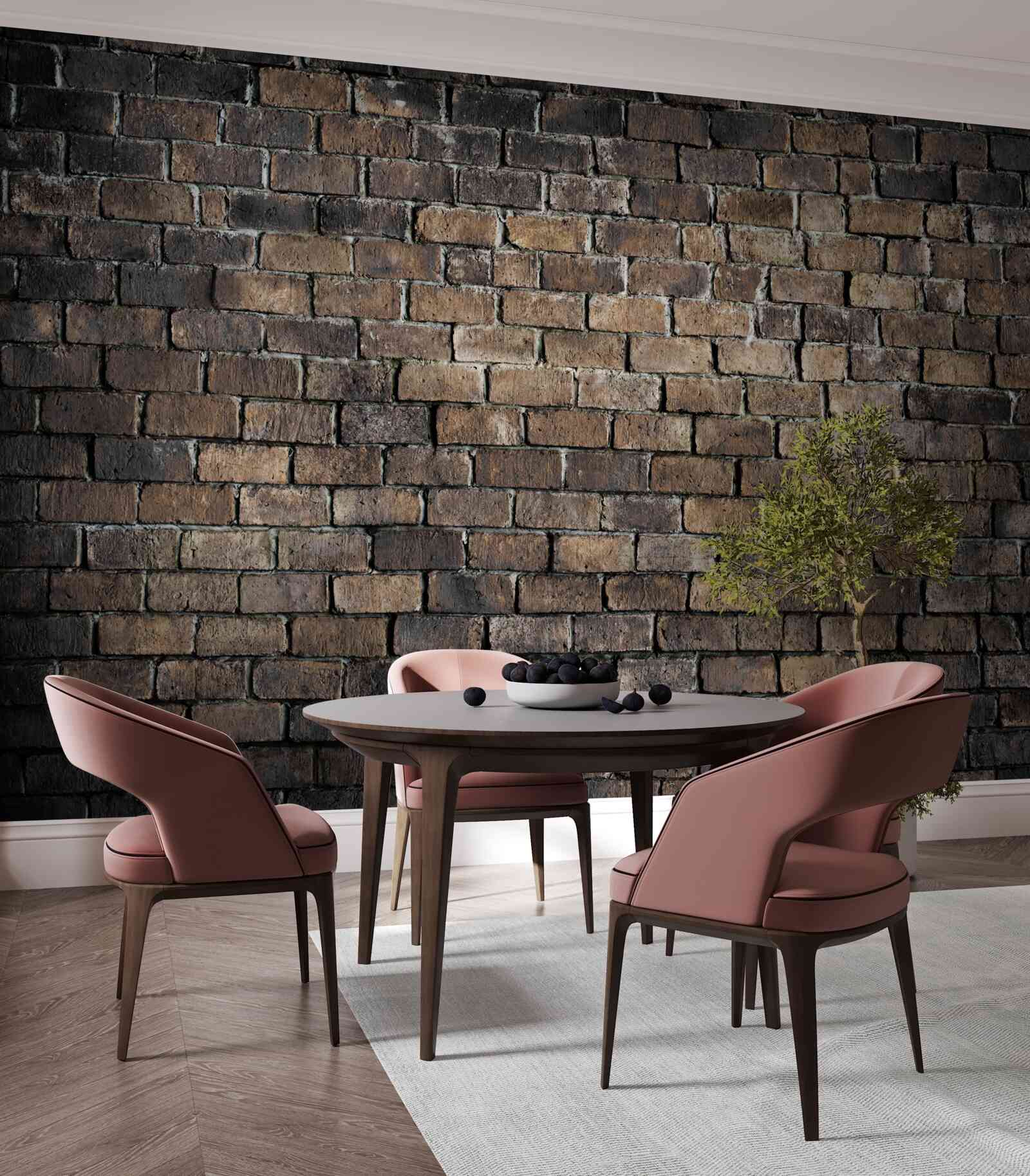 Fototapeta ciemny kolor ceglanego muru