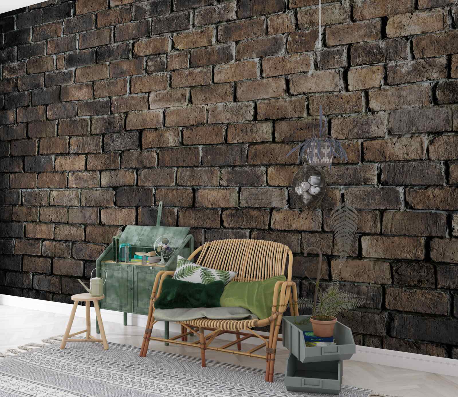 Fototapeta ciemny kolor ceglanego muru