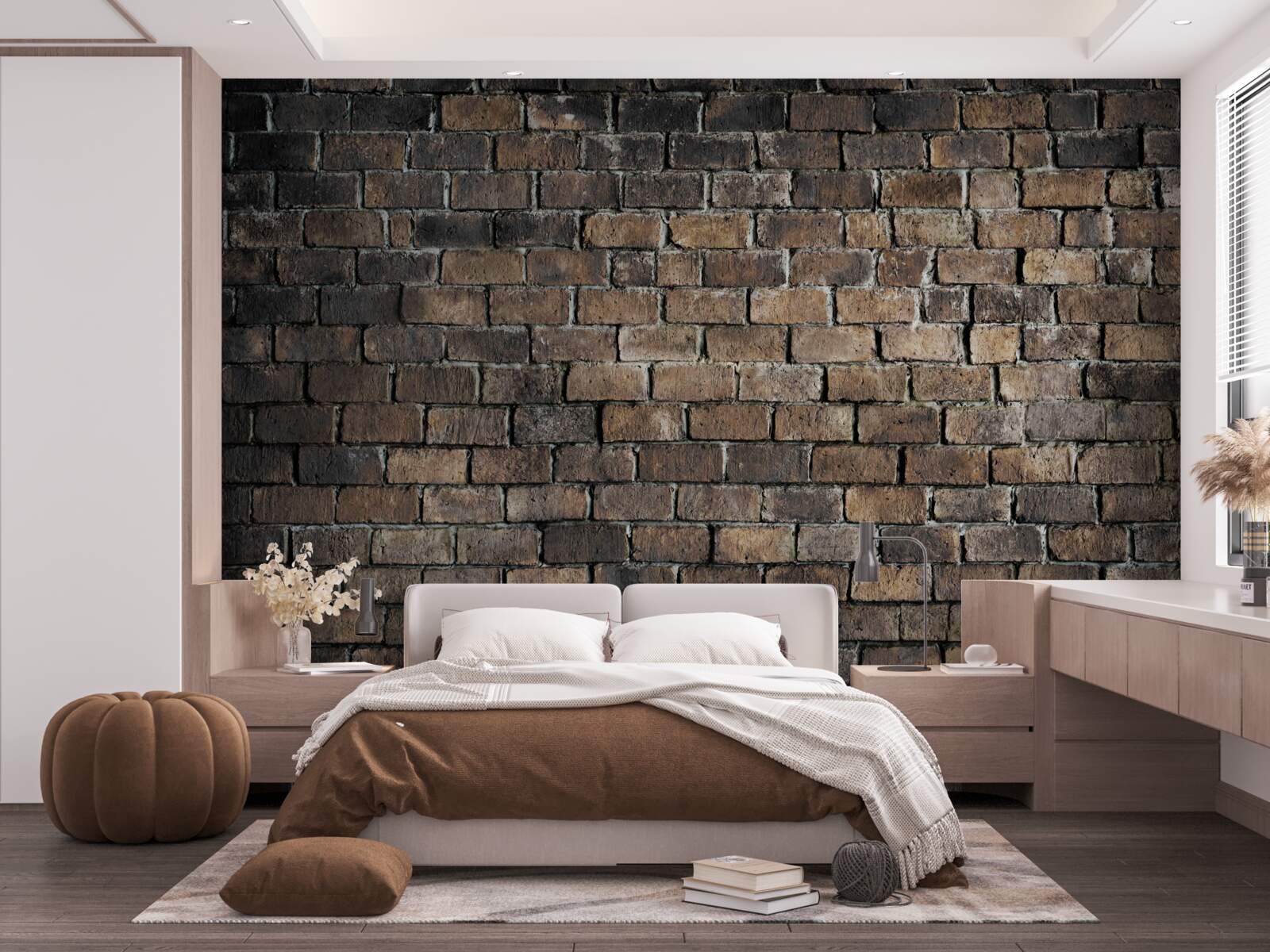 Fototapeta ciemny kolor ceglanego muru