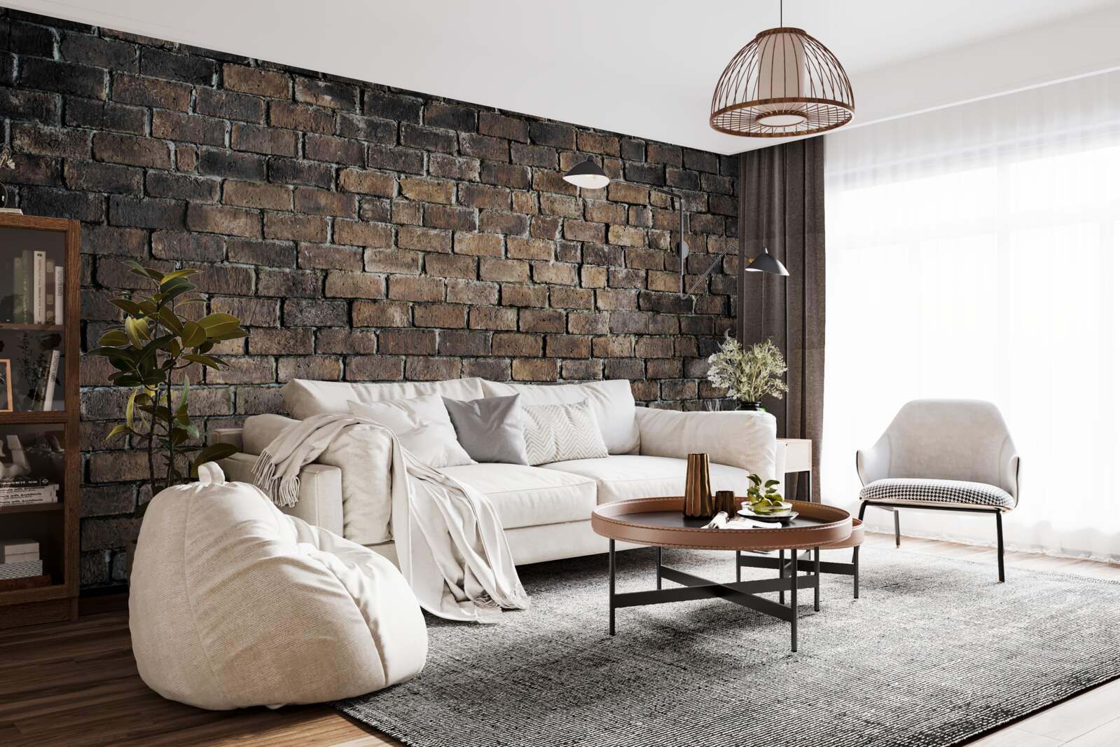 Fototapeta ciemny kolor ceglanego muru