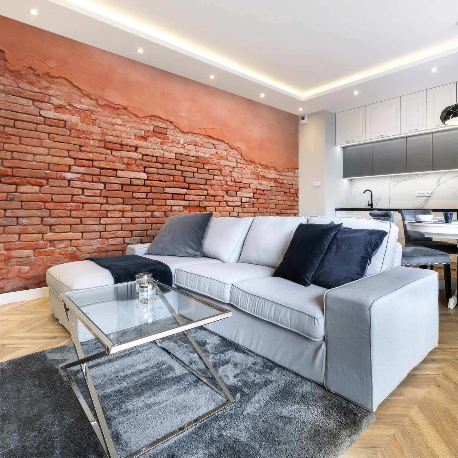 Fototapeta zawalony mur z cegły