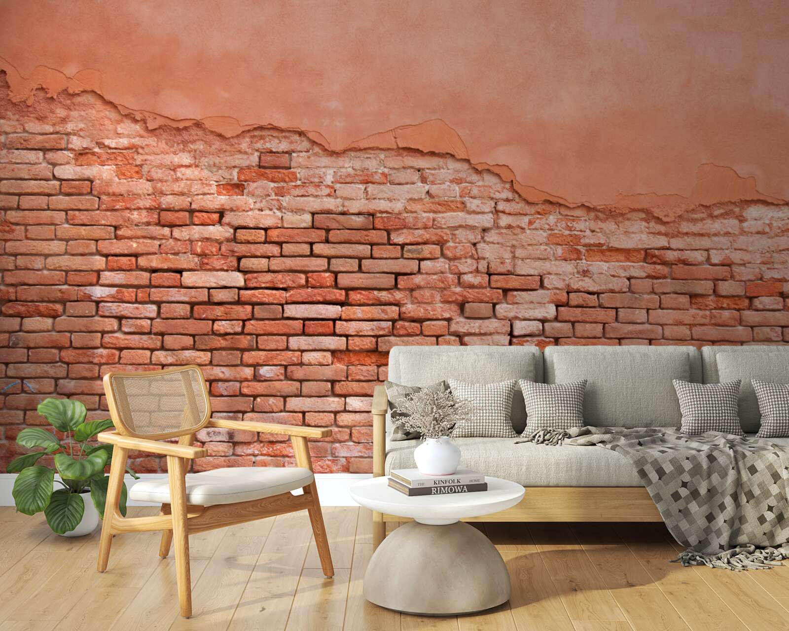 Fototapeta zawalony mur z cegły