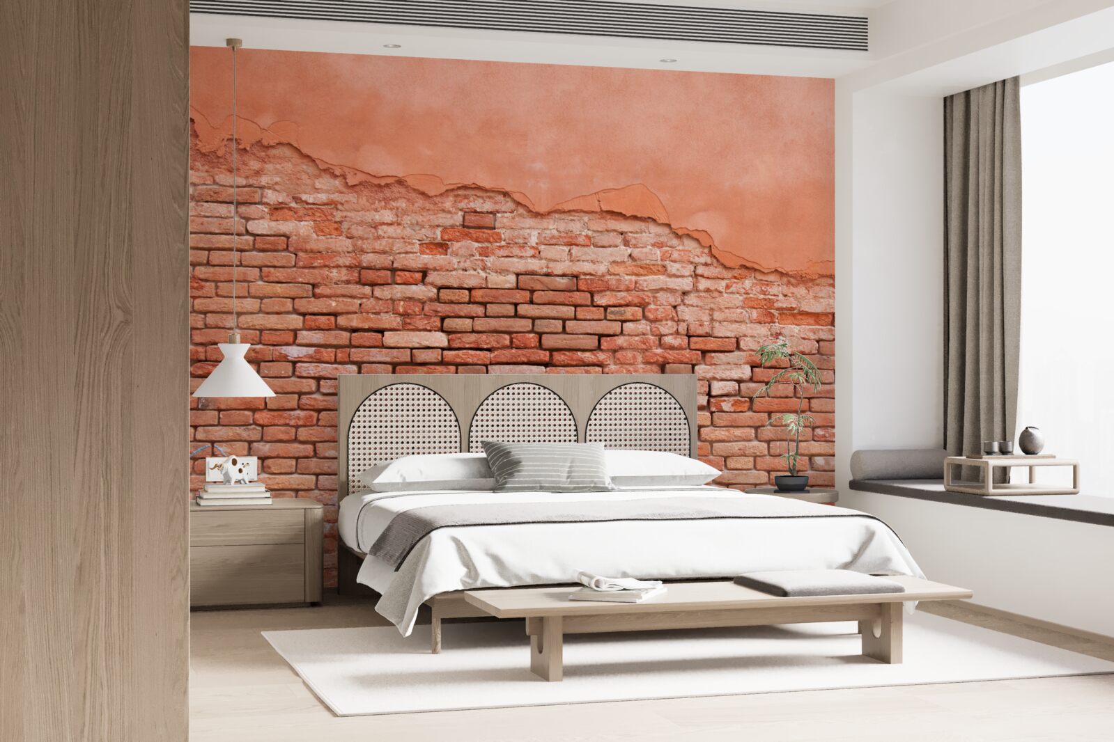 Fototapeta zawalony mur z cegły