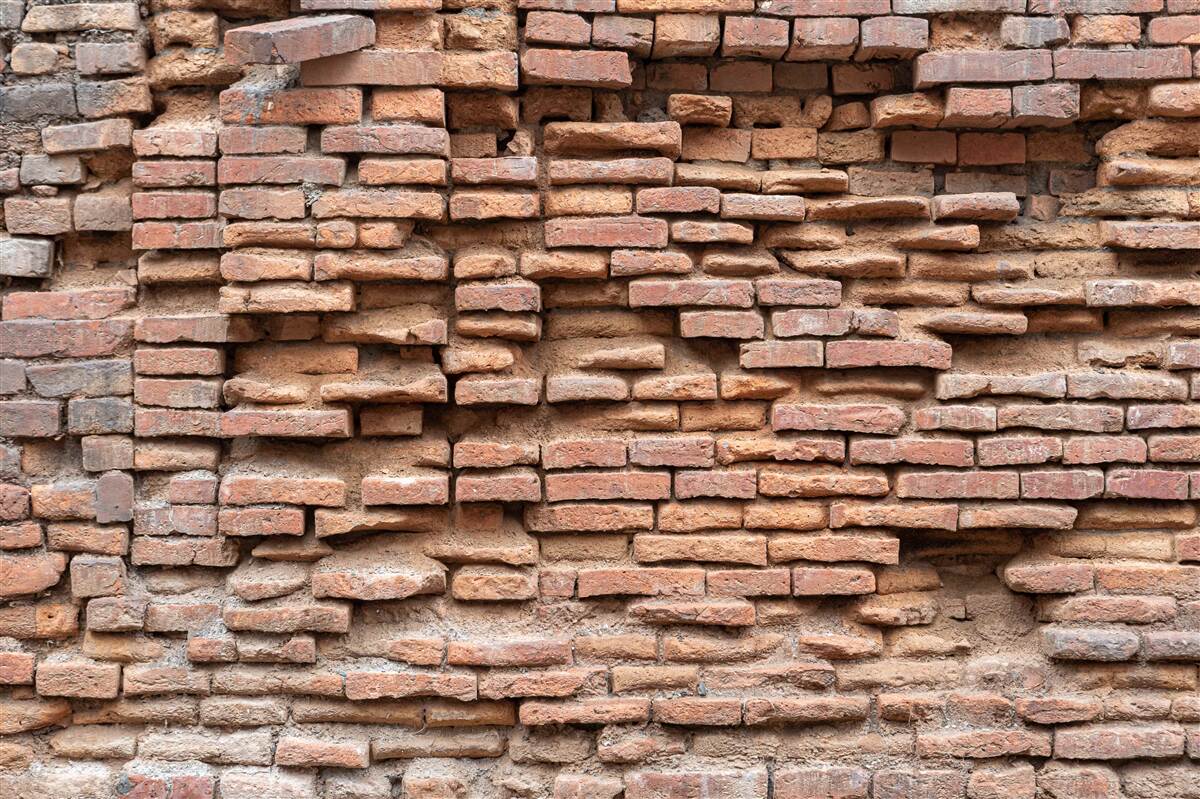 Fototapeta mur z kamienia, który się rozpada