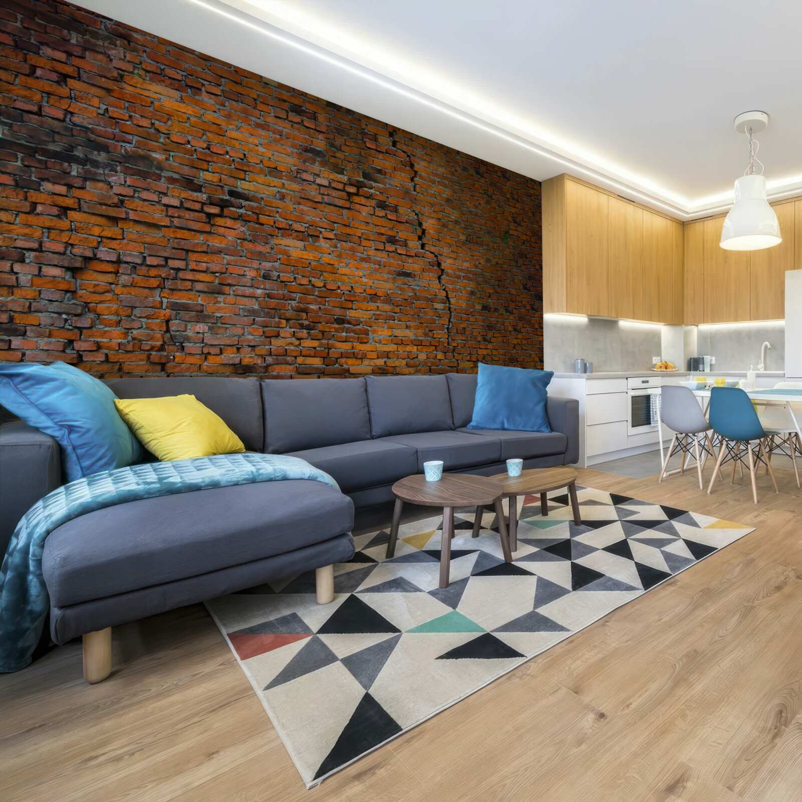 Fototapeta wielkie pęknięcie w ścianie z cegieł