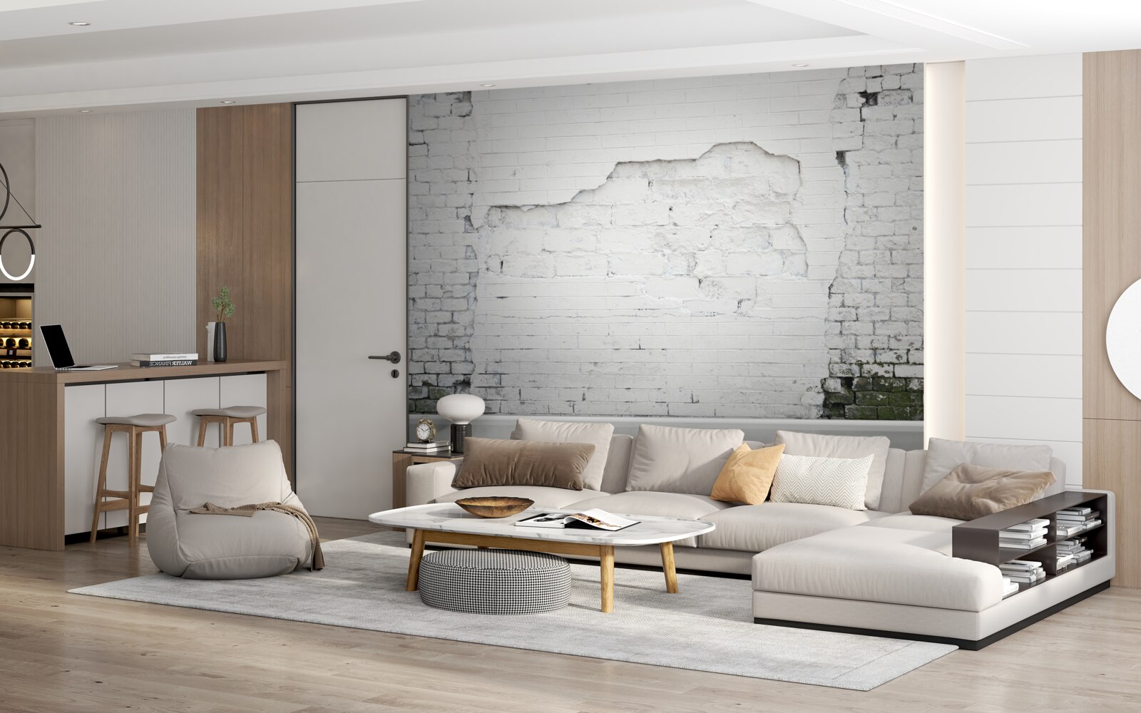 Fototapeta mur ceglany narażony na działanie czasu