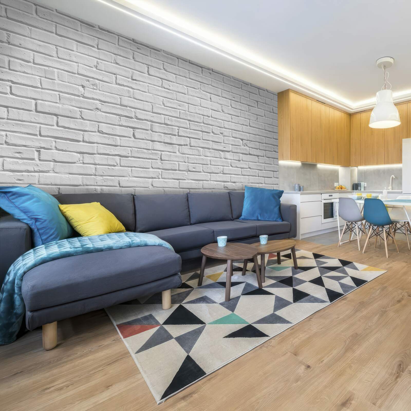 Fototapeta Ściana z cegieł jest pomalowana na biało