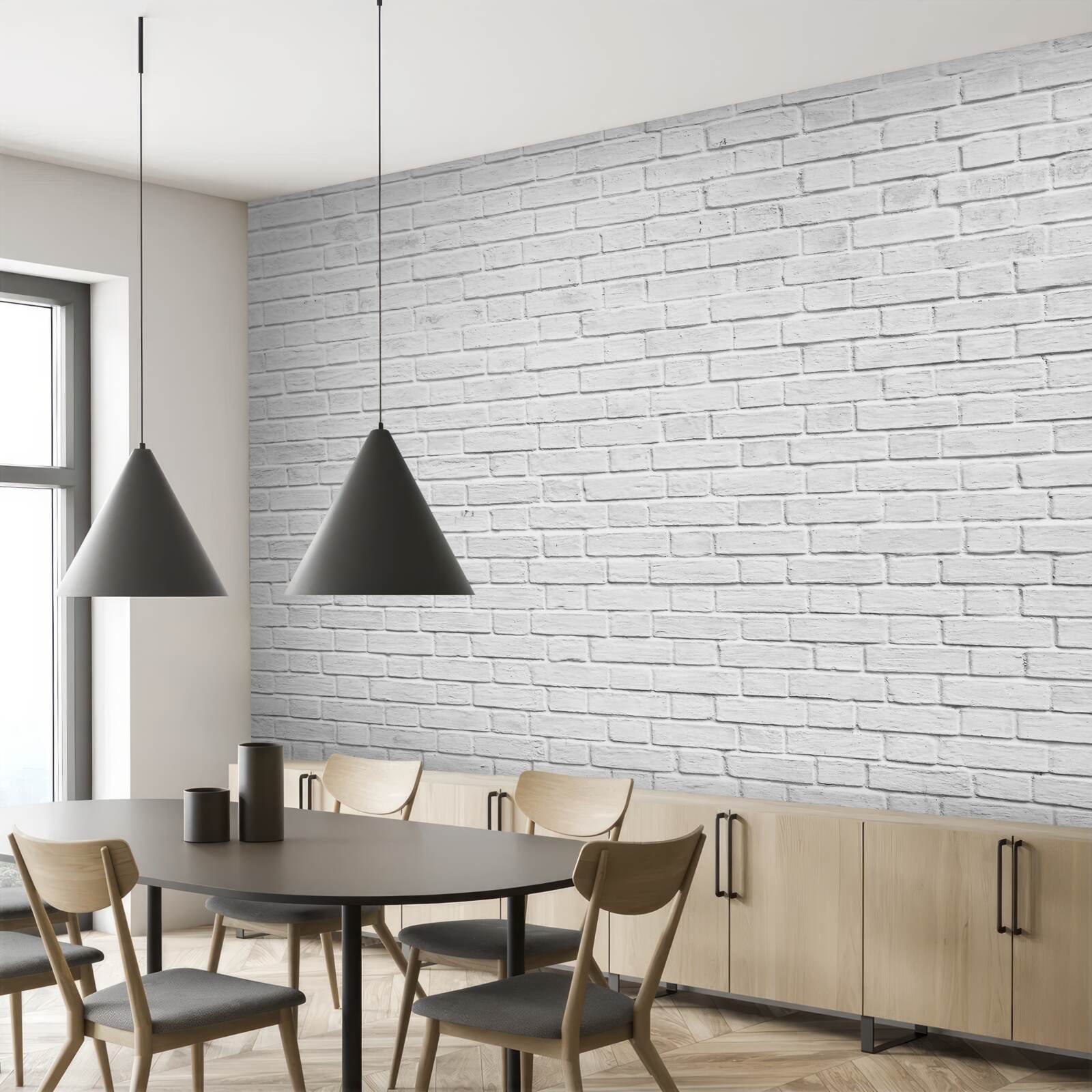 Fototapeta budynek z białej cegły