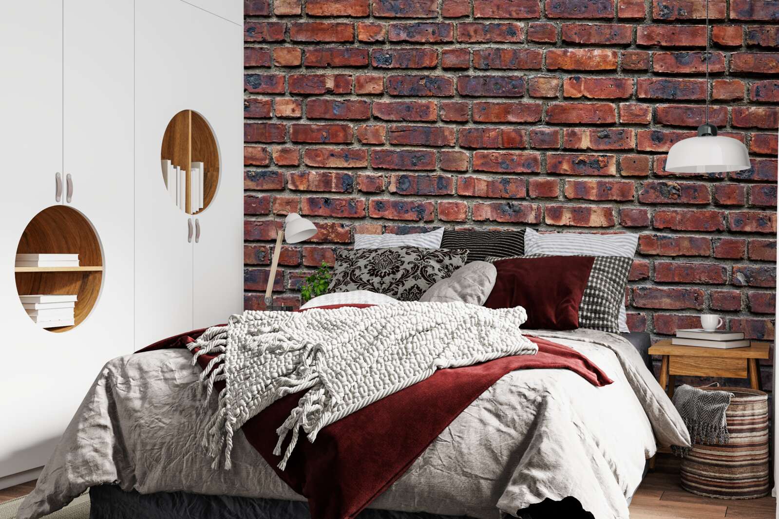 Fototapeta ciemna ceglana ściana