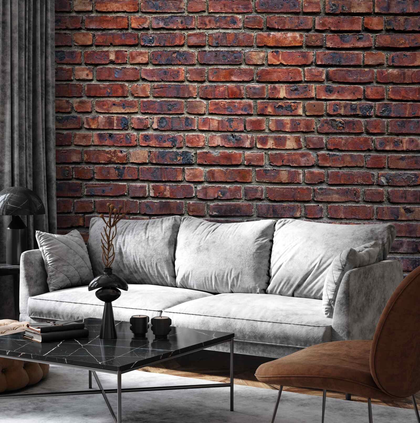 Fototapeta ciemna ceglana ściana